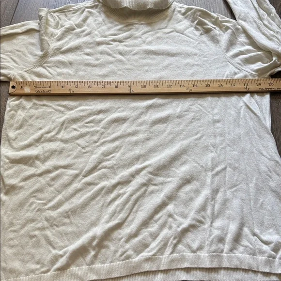 Chico's Off-White Ribbed Turtleneck - Picture 6 of 7